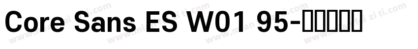 Core Sans ES W01 95字体转换